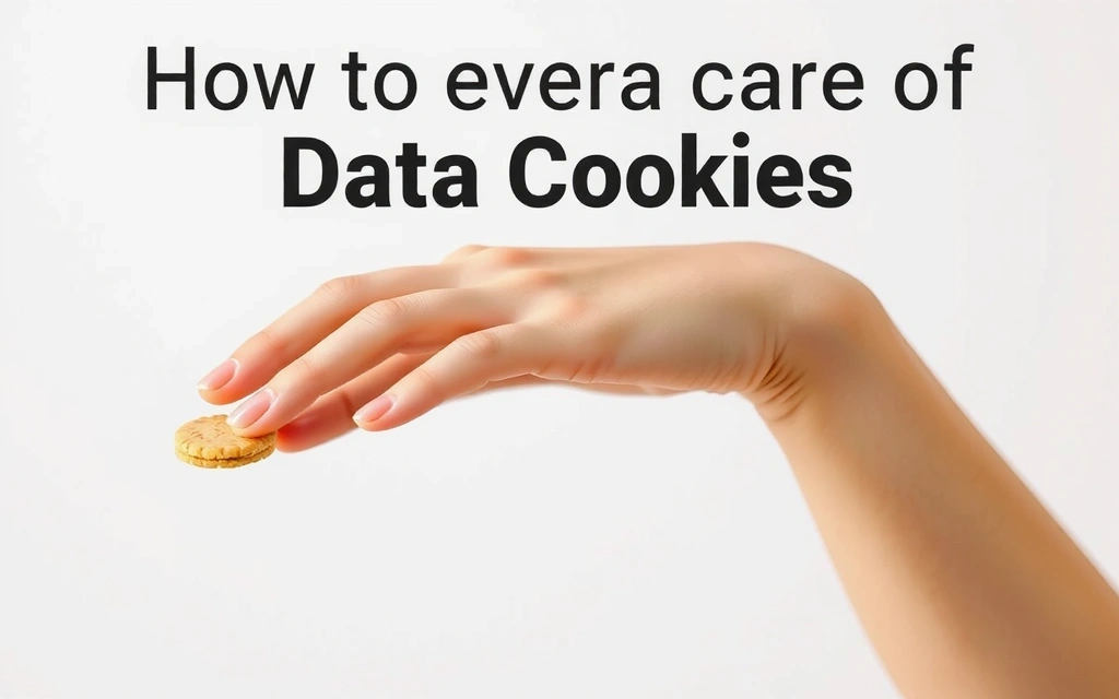 A hand holding a small cookie, representing digital cookies and data privacy.