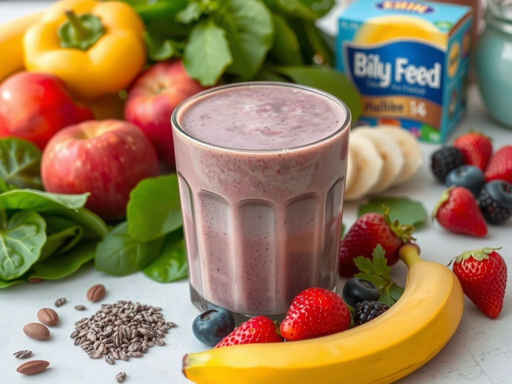 Healthy smoothie ingredients