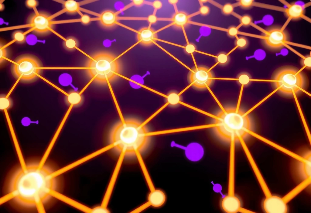 Interconnected digital network symbolizing third-party links and external websites