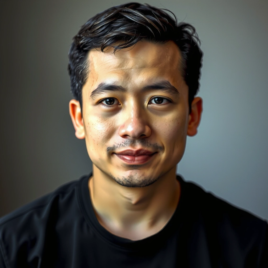 Portrait of David Chen, a client who found peace through yoga